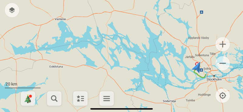OMG how? A map zoomed out to show the entirety of the lake, with my first segment highlighted